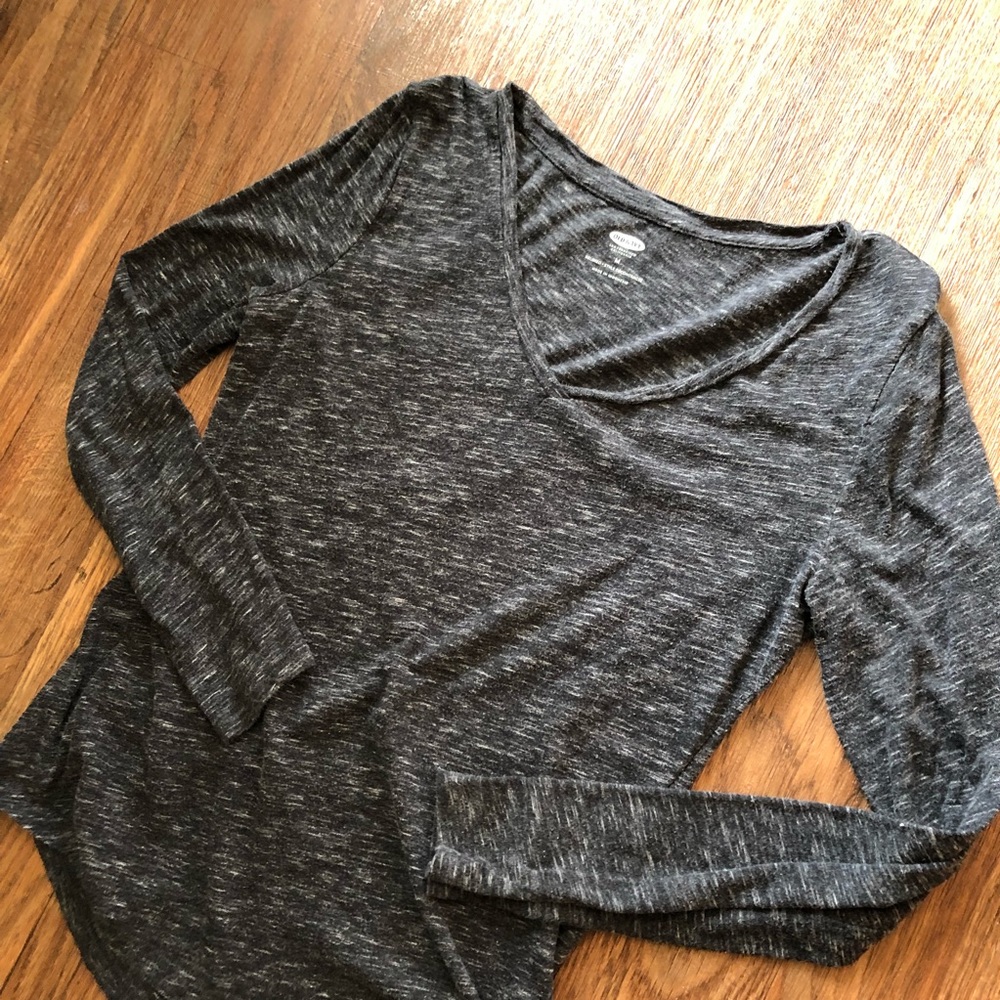 Relaxed Long Sleeve V-Neck T